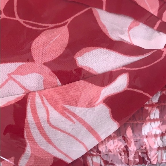 NWT NBD x Naven Crimson red floral smocked puffed sleeve cha cha M Coachella - Picture 4 of 4